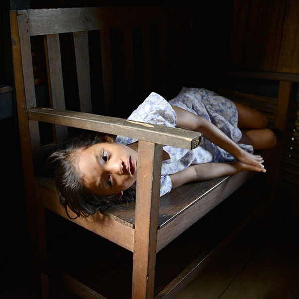 印度母系氏族部落梅加拉亚邦的女童 印度母系氏族部落梅加拉亚邦的女童