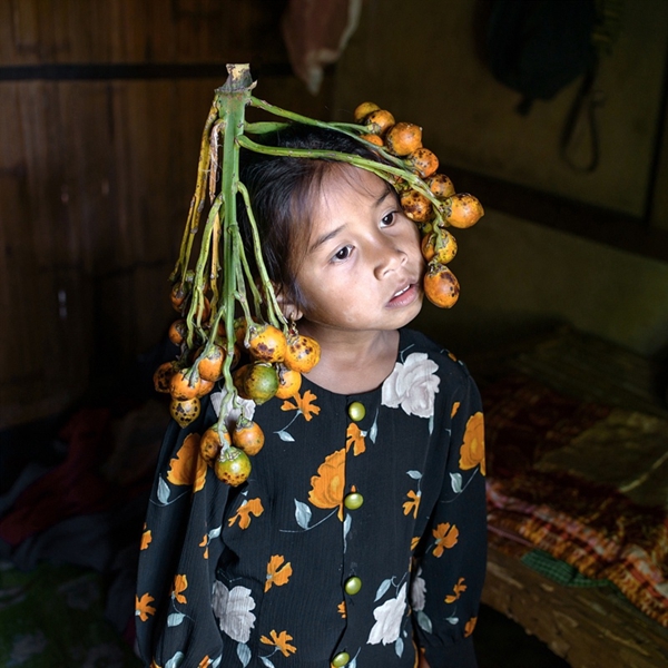 印度母系氏族部落梅加拉亚邦的女童 印度母系氏族部落梅加拉亚邦的女童