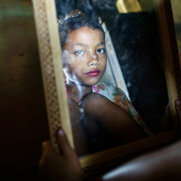 印度母系氏族部落梅加拉亚邦的女童 印度母系氏族部落梅加拉亚邦的女童