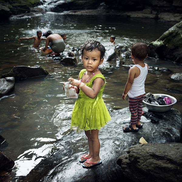 印度母系氏族部落梅加拉亚邦的女童 印度母系氏族部落梅加拉亚邦的女童