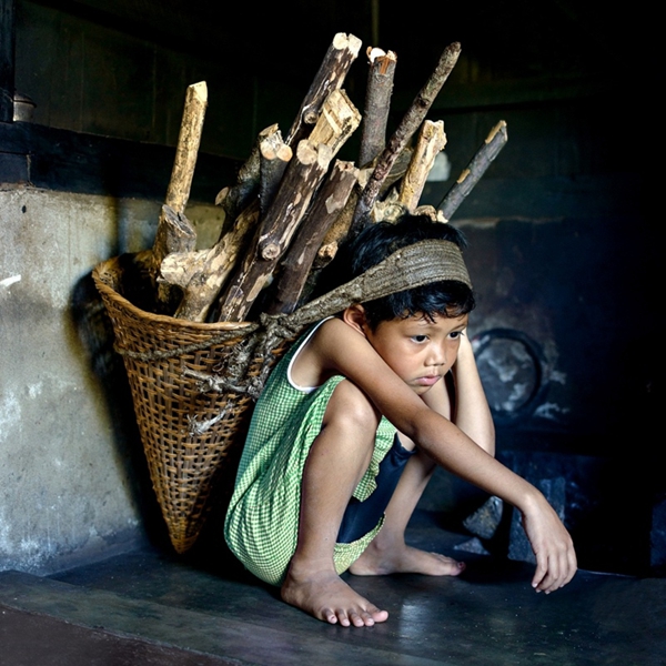 印度母系氏族部落梅加拉亚邦的女童 印度母系氏族部落梅加拉亚邦的女童