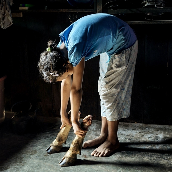 印度母系氏族部落梅加拉亚邦的女童 印度母系氏族部落梅加拉亚邦的女童