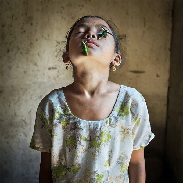 印度母系氏族部落梅加拉亚邦的女童 印度母系氏族部落梅加拉亚邦的女童