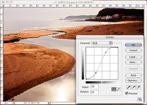 反选Commend Shift I，现在来处理天空与水面的部分。